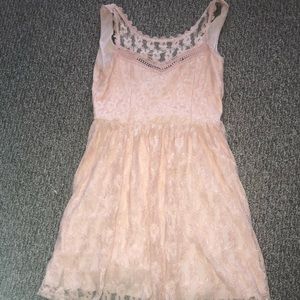 Light Pink, Lace Dress